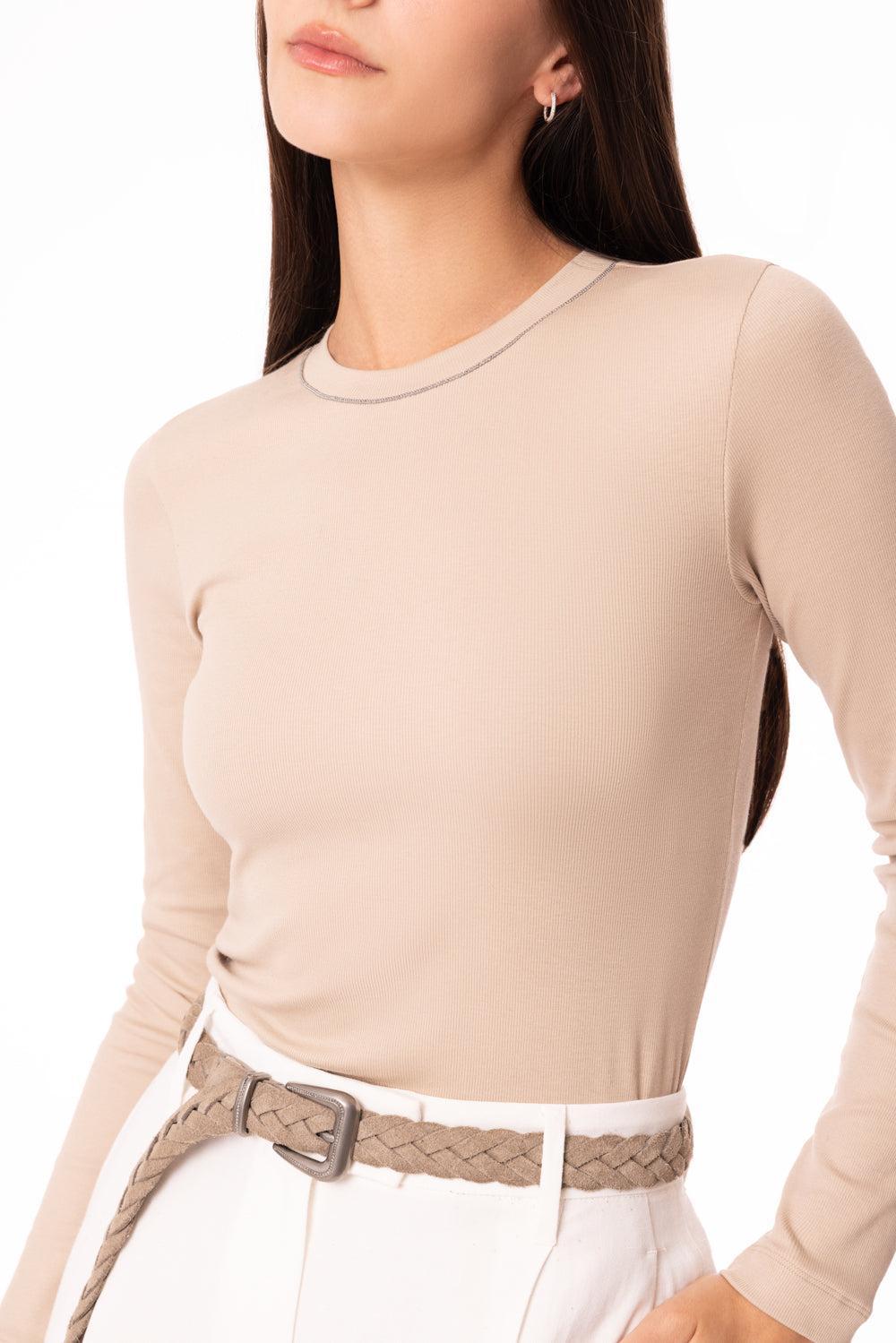 Long Sleeve Ribbed Tee-TALCO-XS-CLOTHINGTOPKNITS-BRUNELLO CUCINELLI