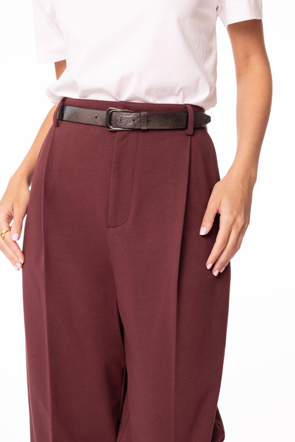 Sleek Buckle Belt-ANTHRACITE-M-ACCESSORIEBELTS-BRUNELLO CUCINELLI