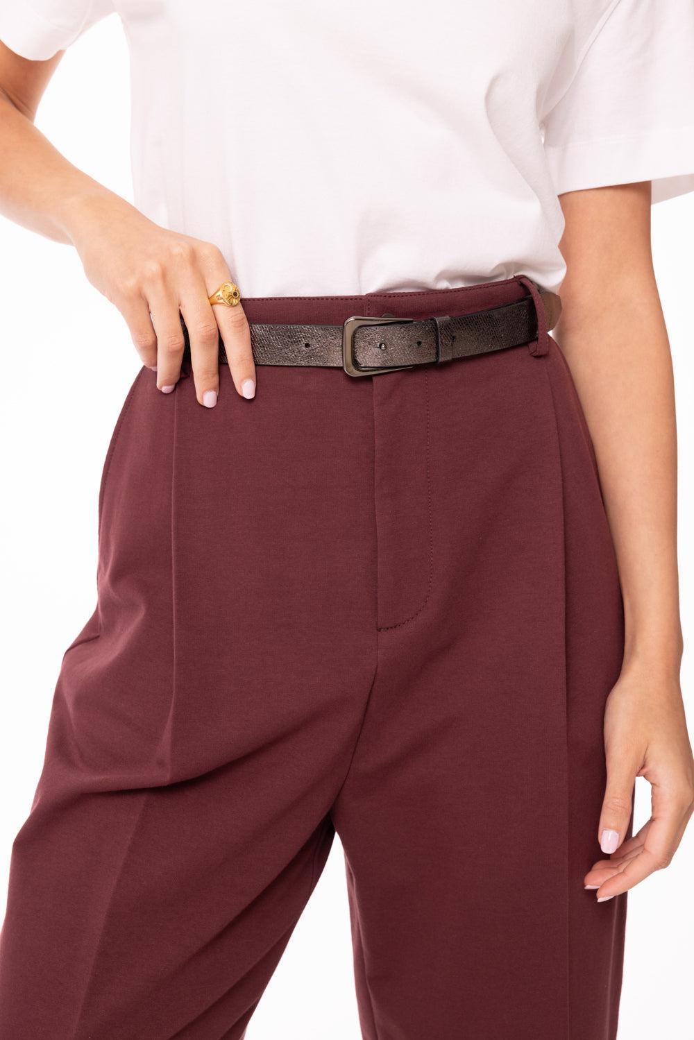 Sleek Buckle Belt-ANTHRACITE-M-ACCESSORIEBELTS-BRUNELLO CUCINELLI