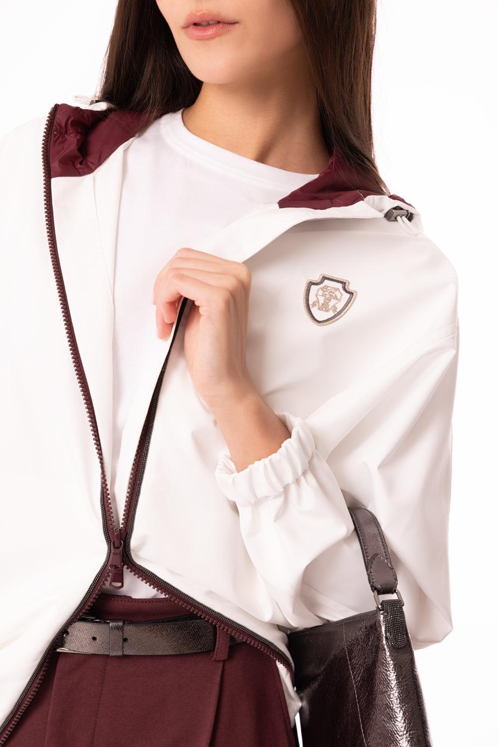 Logo Outerwear Jacket-WHT/BORD-38-CLOTHINGJACKETCASUAL-BRUNELLO CUCINELLI
