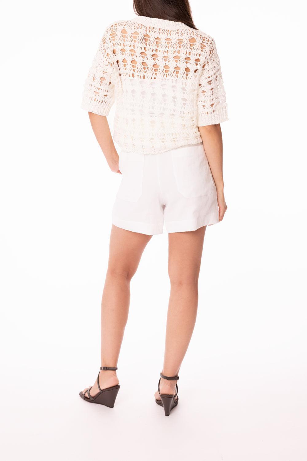 Pull On Baggy Shorts-WHITE-36-CLOTHINGPANTSHORT-BRUNELLO CUCINELLI