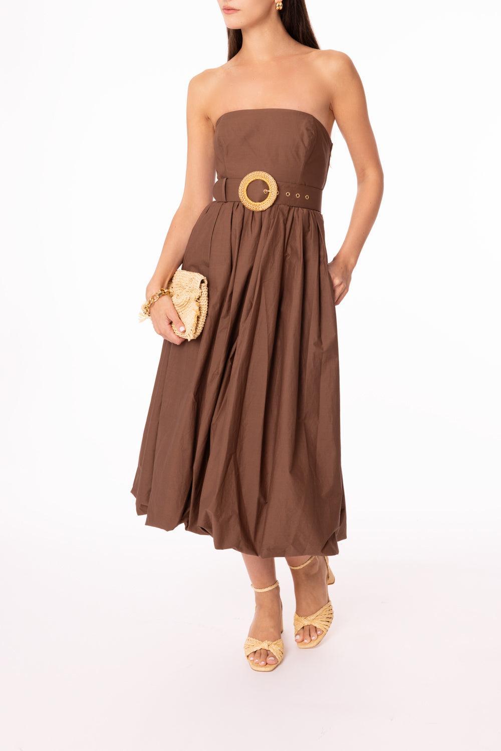 Anisha Dress-TRUFFLE-2-CLOTHINGDRESSCASUAL-CARA CARA