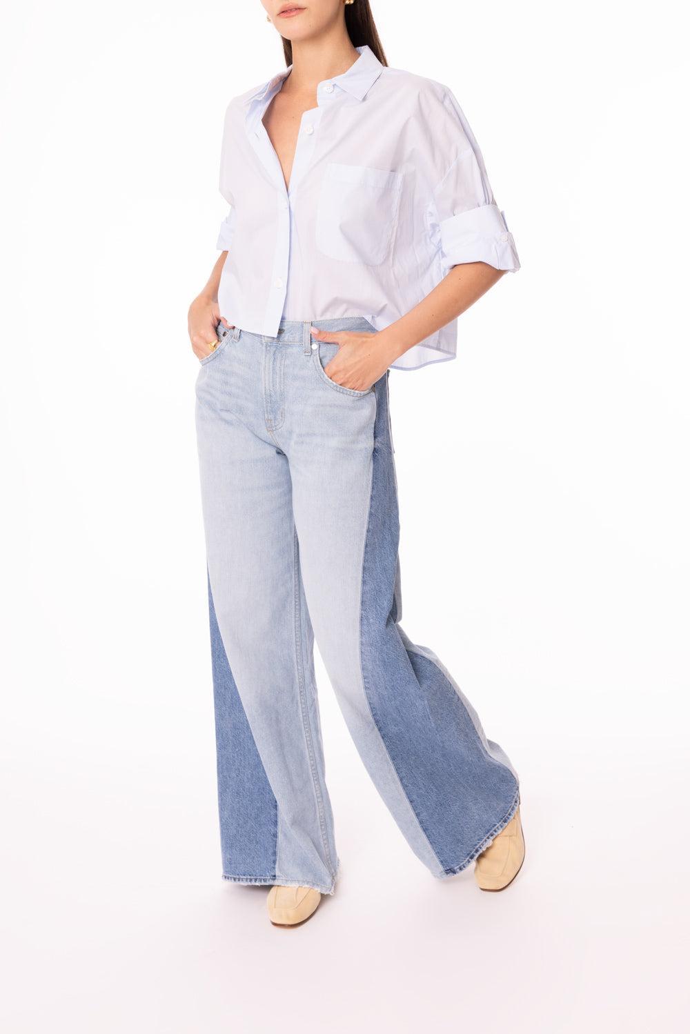 Next Ex Superfine Shirt - Baby Blue-BABY BLUE-P-CLOTHINGTOPBLOUSE-TWP