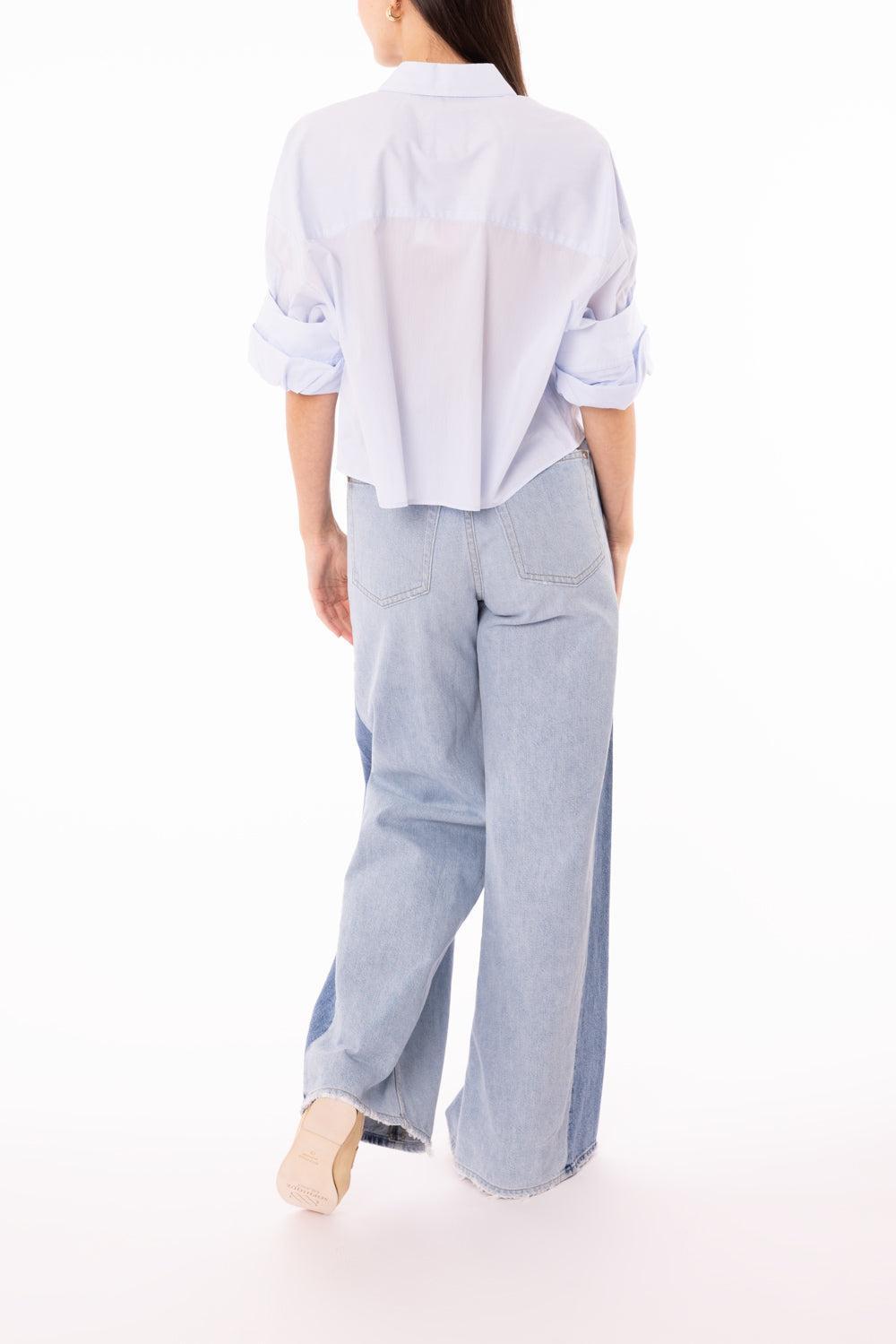 Next Ex Superfine Shirt - Baby Blue-BABY BLUE-P-CLOTHINGTOPBLOUSE-TWP