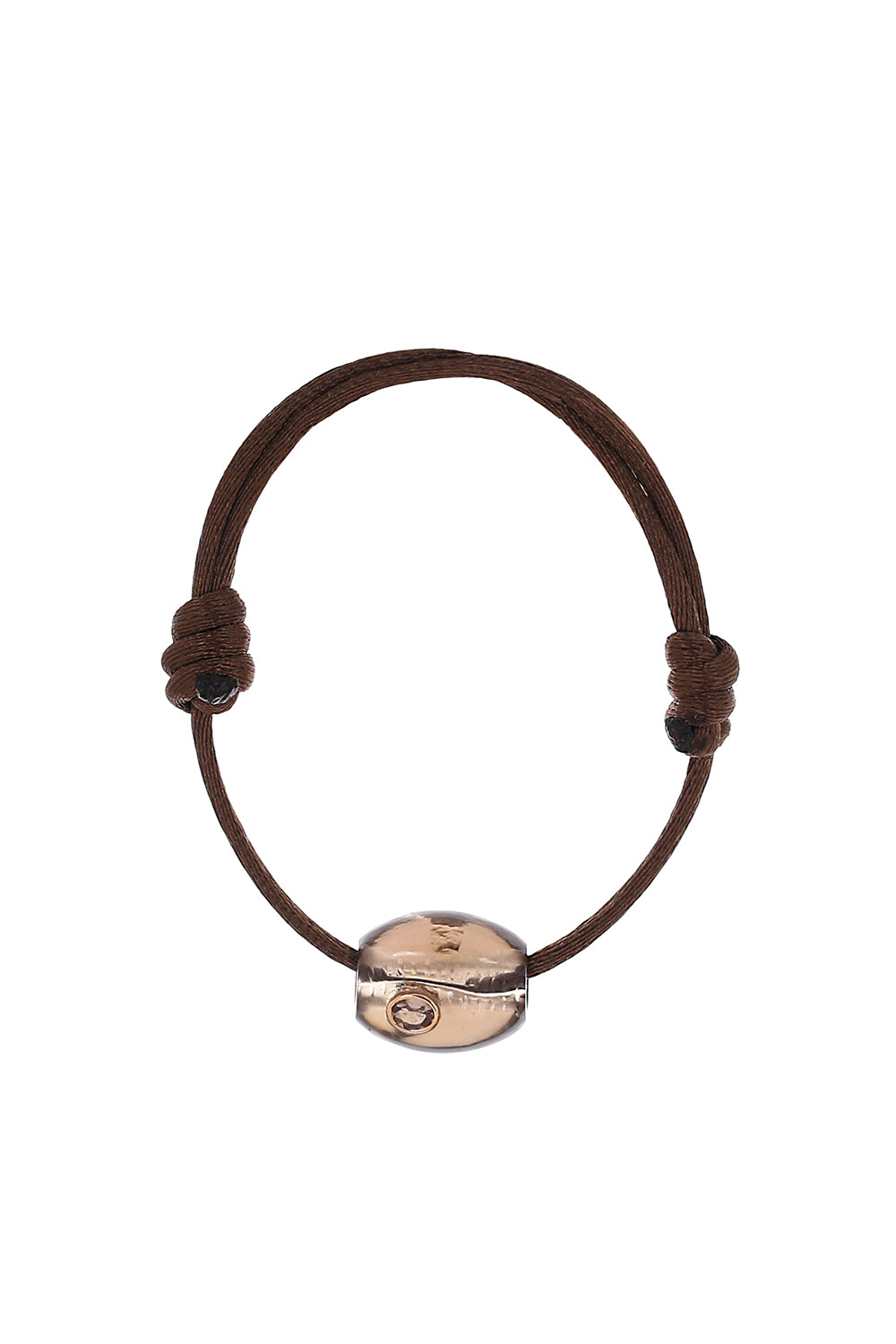 Smoky Quartz Garnet Brown Cowry Bracelet