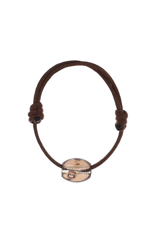 Smoky Quartz Garnet Brown Cowry Bracelet