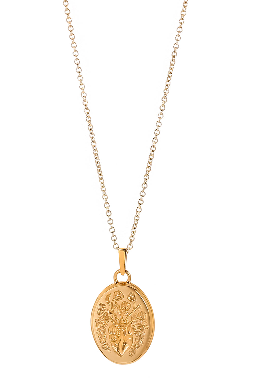 Yellow Small Heart Pendant Necklace