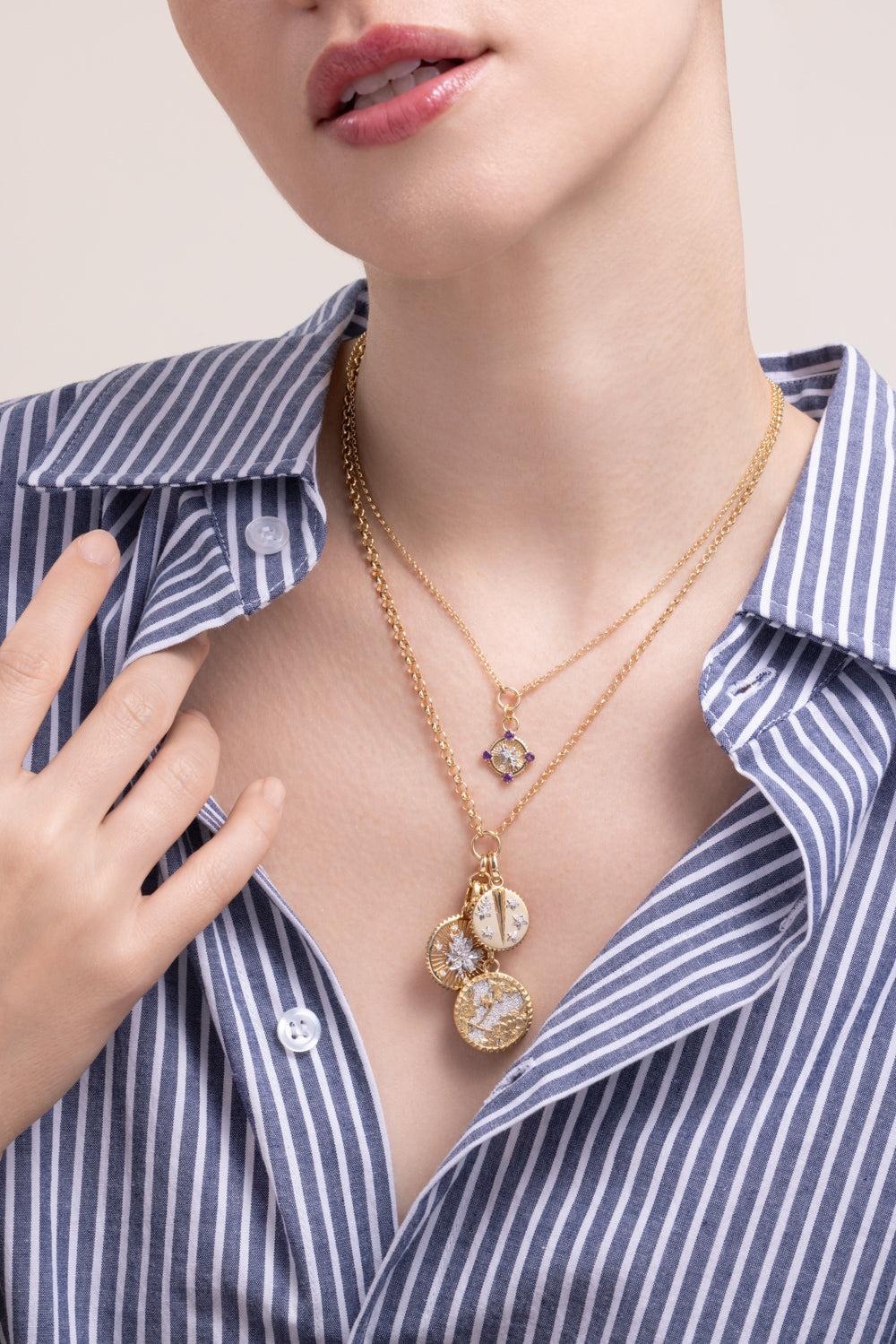 Resilience - Amethyst Blossoms Belcher Necklace
