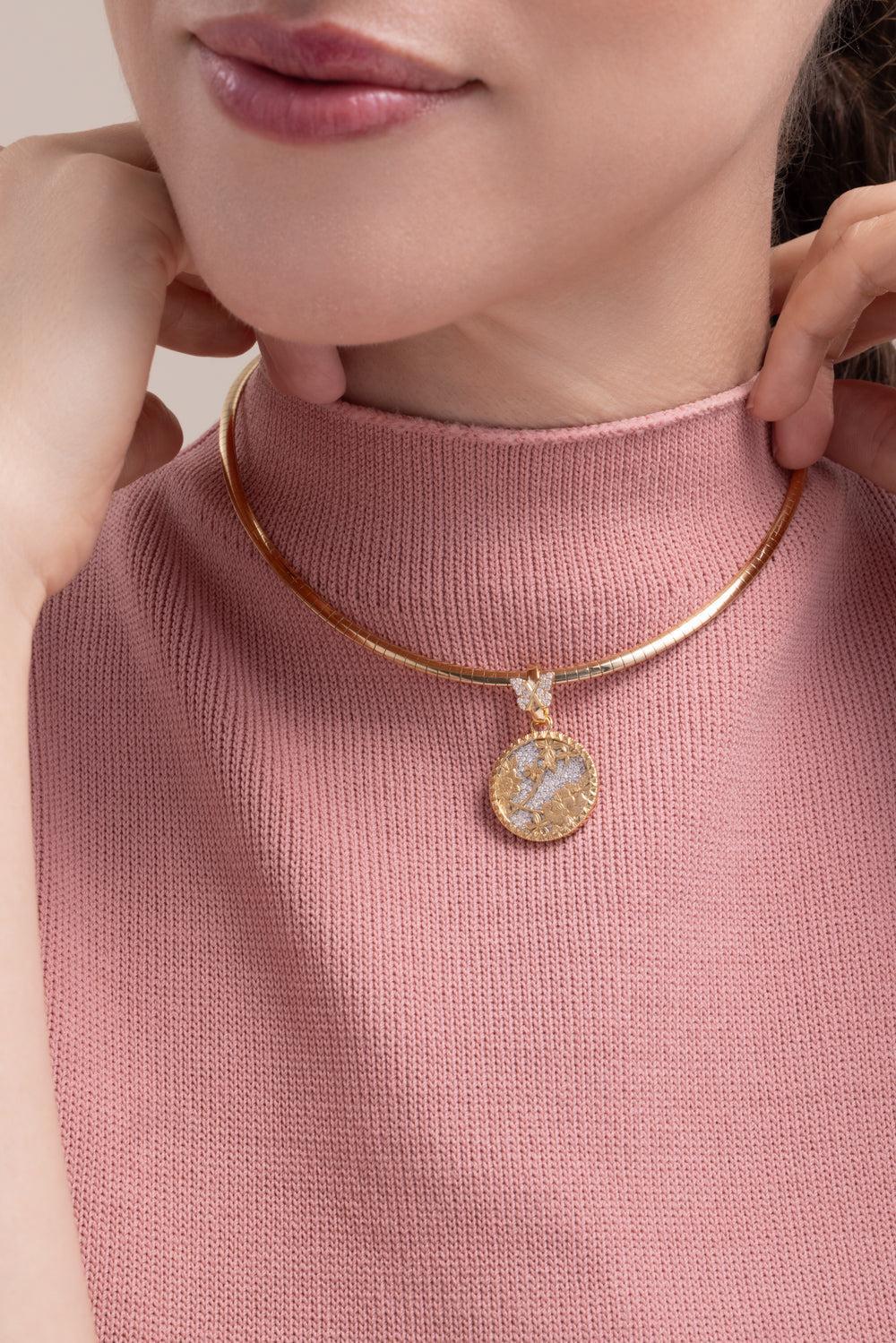 Reverie - Diamond Pavé Medium Butterfly Decorative Annex Link-YELLOW GOLD-JEWELRYFINE JEWELPENDANT-FOUNDRAE