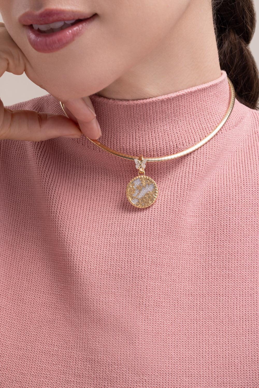 Reverie - Diamond Pavé Medium Butterfly Decorative Annex Link-YELLOW GOLD-JEWELRYFINE JEWELPENDANT-FOUNDRAE