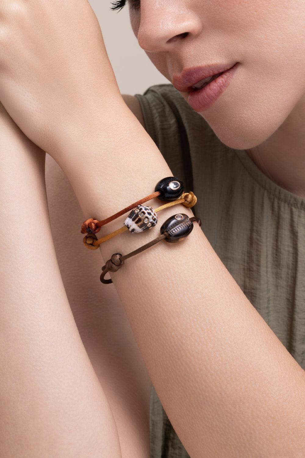 Diamond Petite Conus Shell Bracelet-ROSE GOLD-JEWELRYFINE JEWELBRACELET O-DEZSO BY SARA BELTRAN