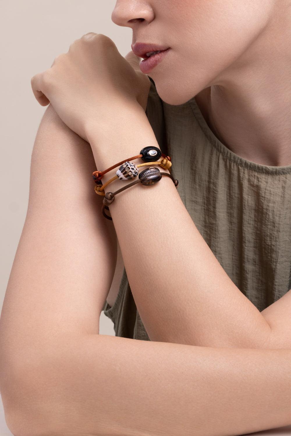 Diamond Petite Conus Shell Bracelet-ROSE GOLD-JEWELRYFINE JEWELBRACELET O-DEZSO BY SARA BELTRAN