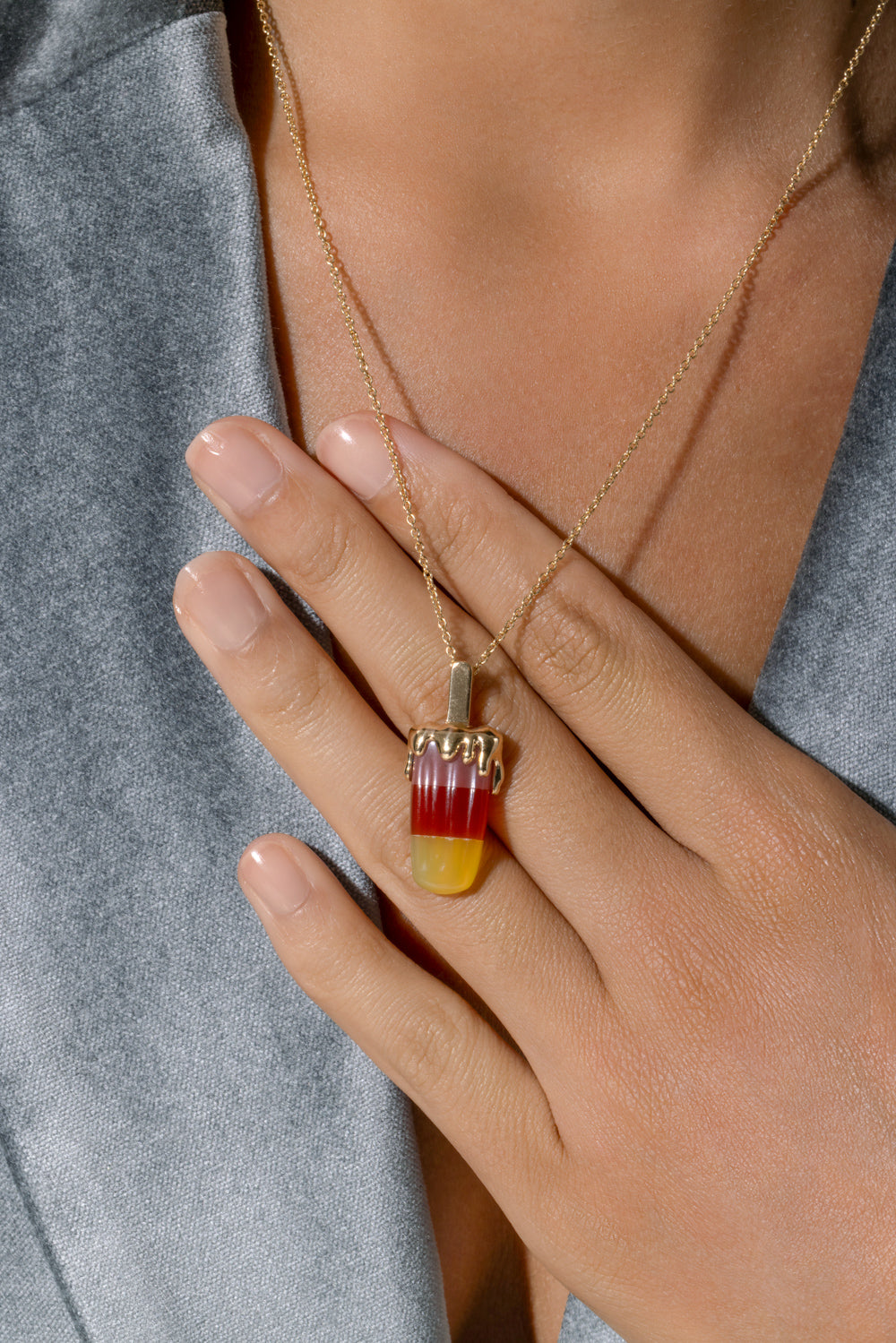 Agate Mini Popsicle Necklace