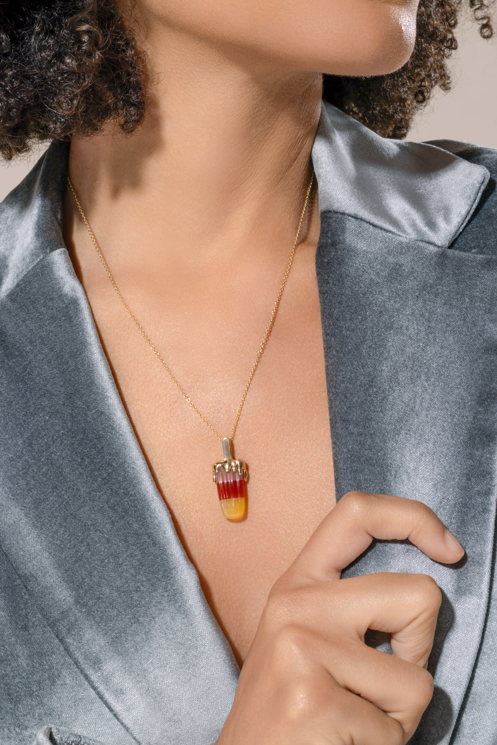 Agate Mini Popsicle Necklace
