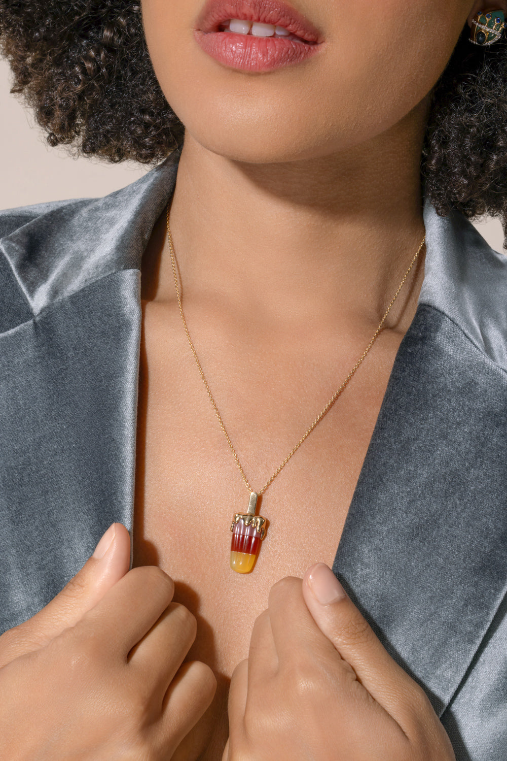 Agate Mini Popsicle Necklace