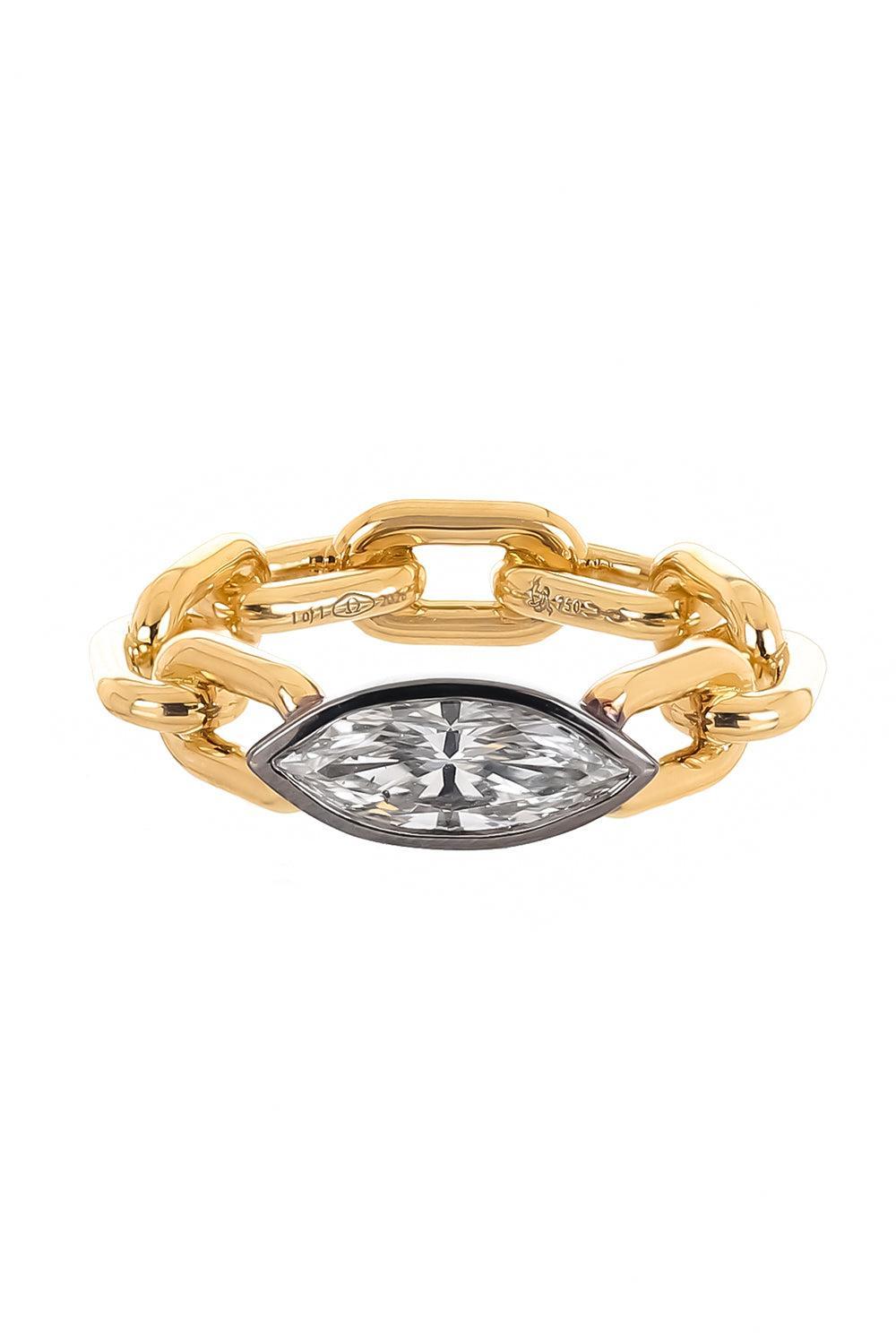 Diamond Marquise Chain Ring-YELLOW GOLD-6-JEWELRYFINE JEWELRING-UNIFORM OBJECT