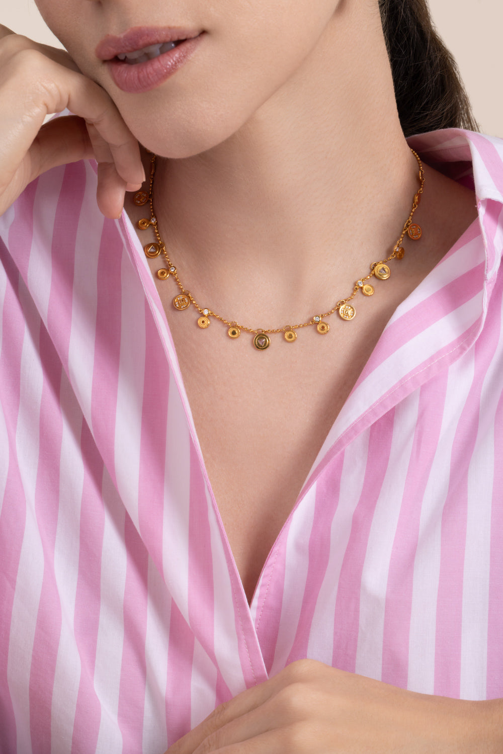 Diamond Coin Necklace