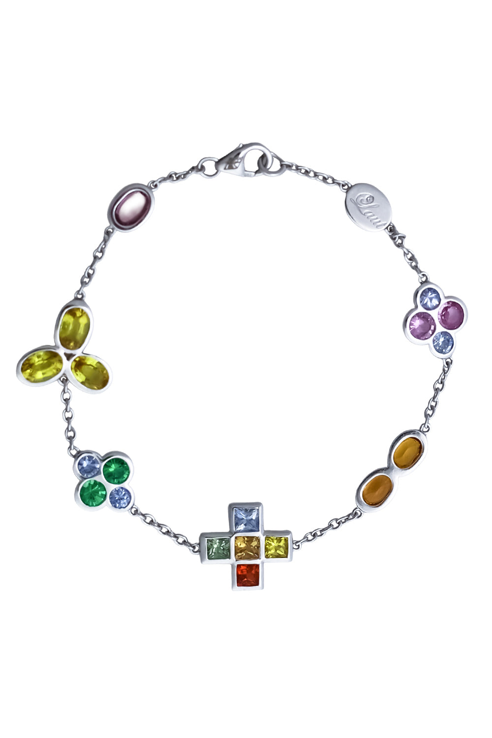 Sapphire Diamond Charm Bracelet
