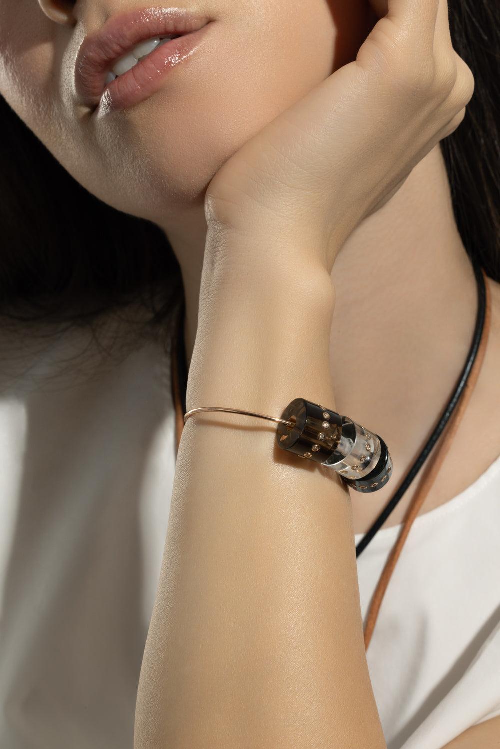 Classic Wave Wire Bracleet-ROSE GOLD-JEWELRYFINE JEWELBRACELET O-DEZSO BY SARA BELTRAN