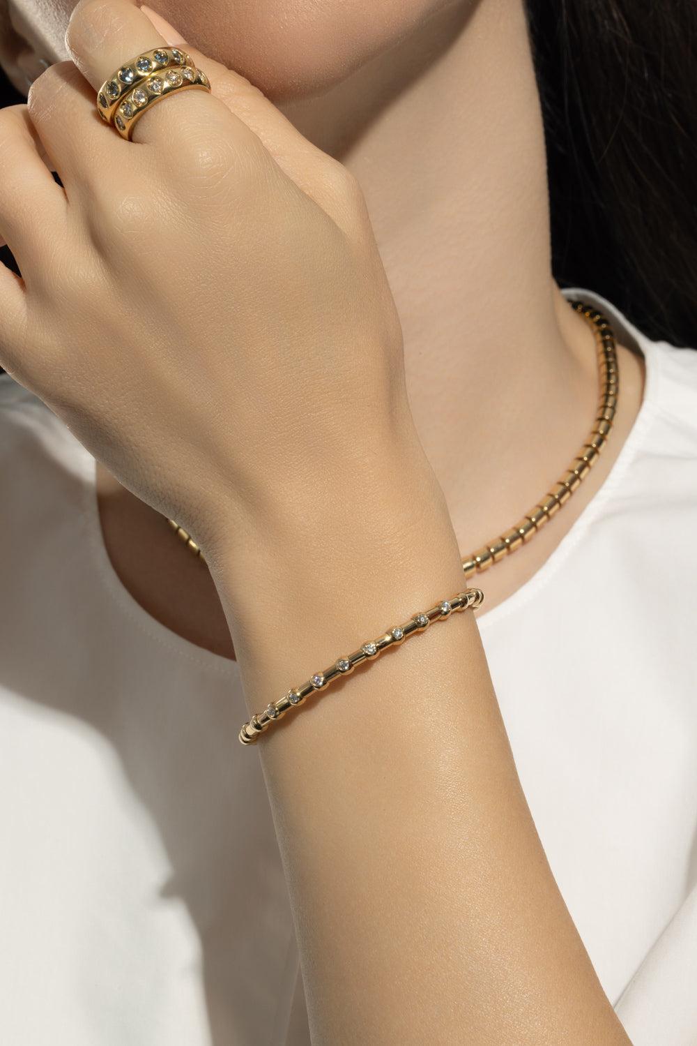 Holly Bracelet - Yellow Gold-YELLOW GOLD-JEWELRYFINE JEWELBRACELET O-SIDNEY GARBER