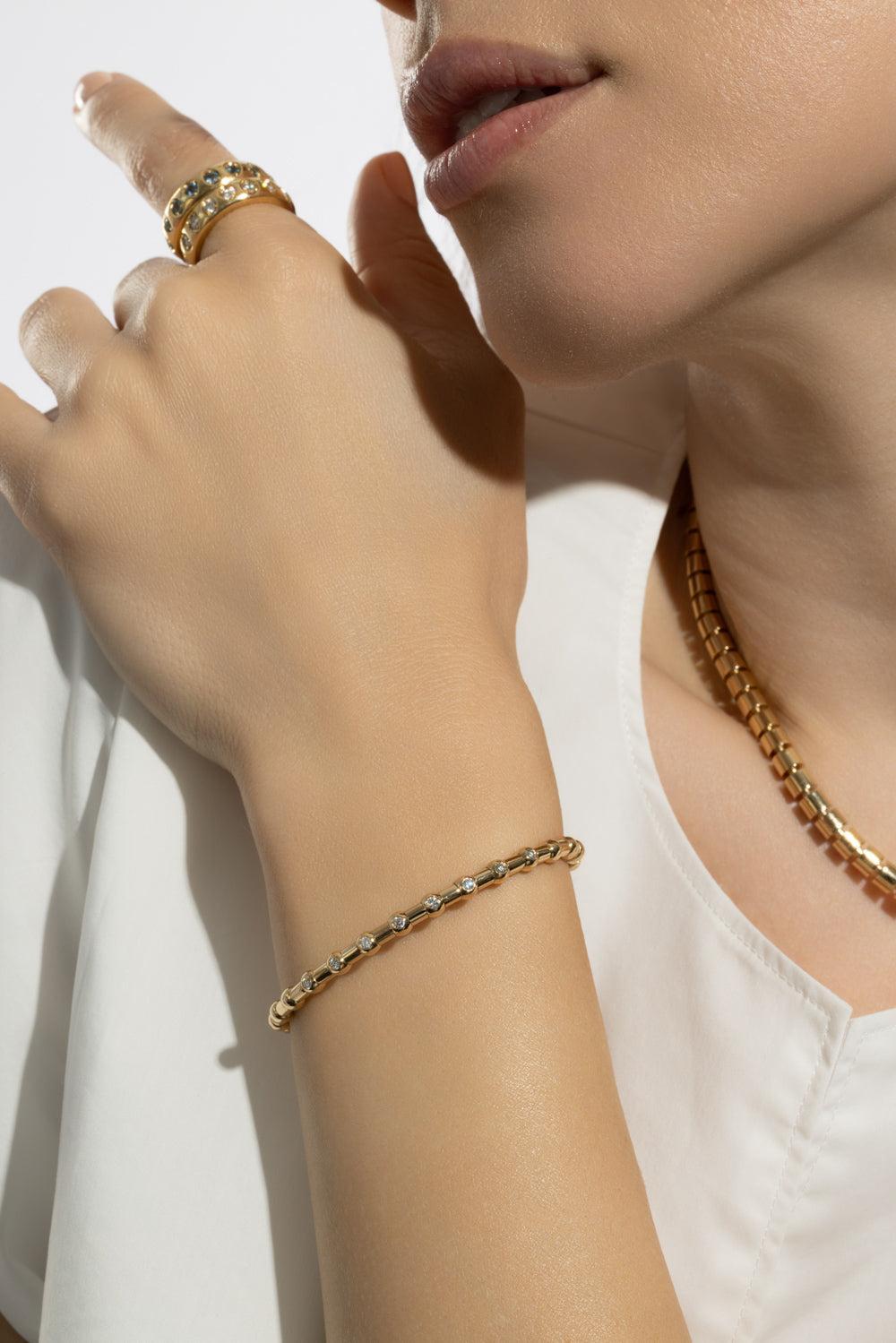 Holly Bracelet - Yellow Gold-YELLOW GOLD-JEWELRYFINE JEWELBRACELET O-SIDNEY GARBER