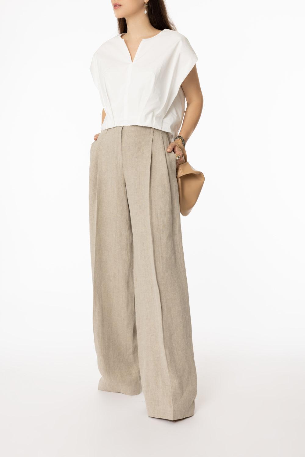 Wrenli Top-WHITE-XS-CLOTHINGTOPBLOUSE-SIMKHAI