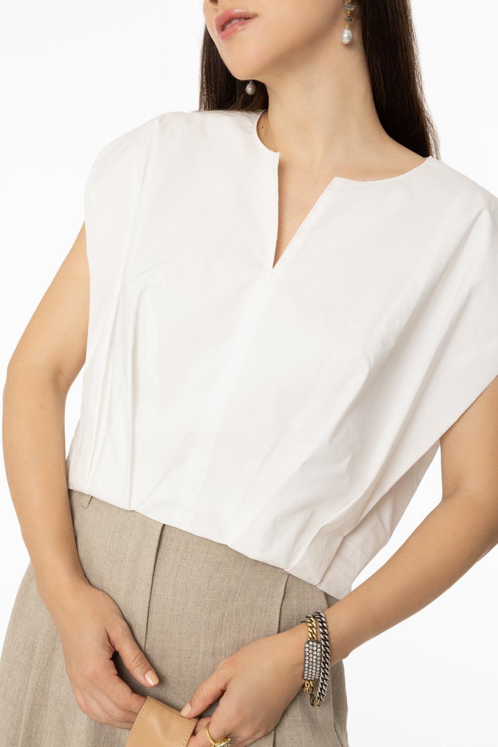 Wrenli Top-WHITE-XS-CLOTHINGTOPBLOUSE-SIMKHAI