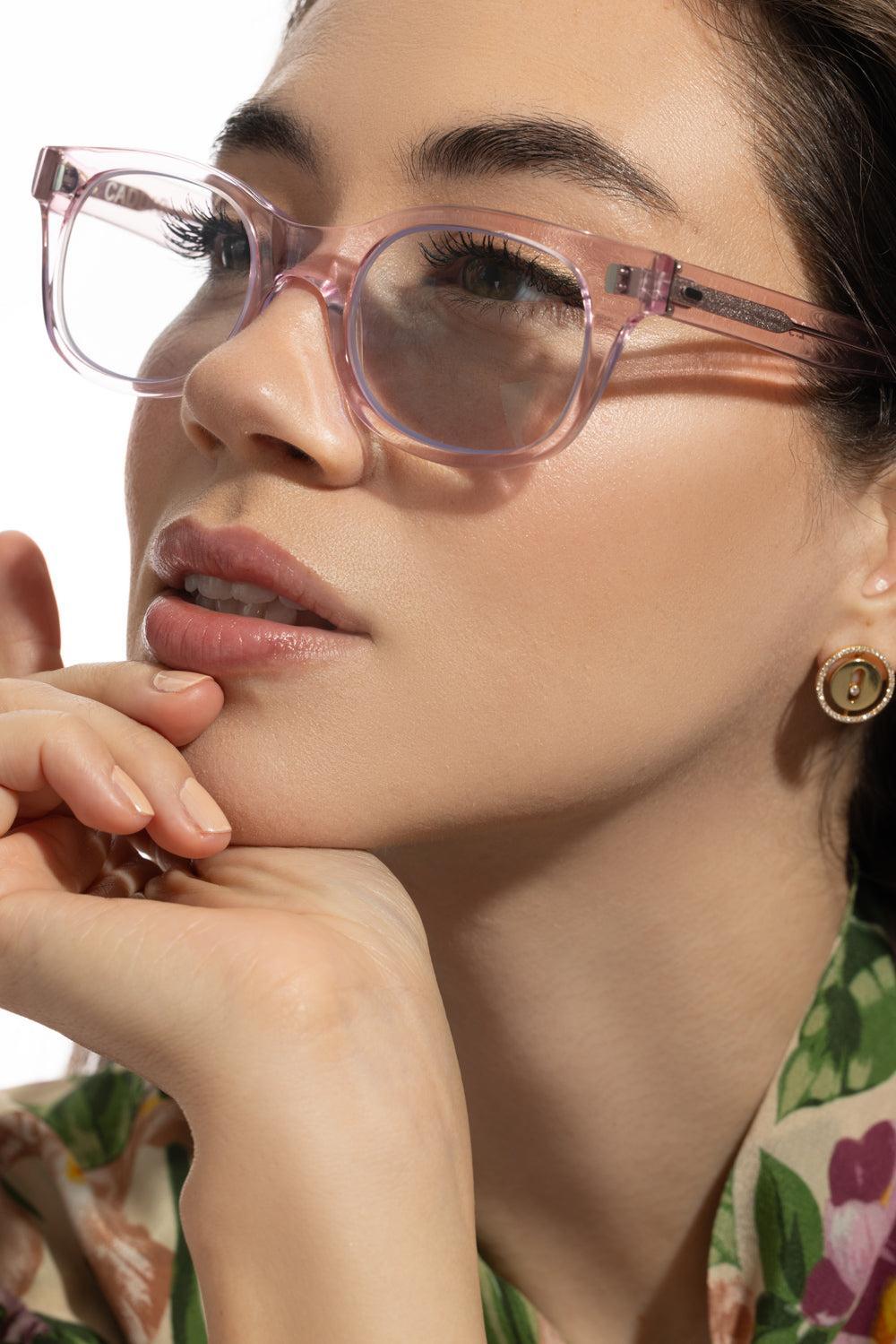 Bixby Compact Reading Glasses - Clear Pink-CLRPINK-0.00-ACCESSORIEEYEWEAR-CADDIS