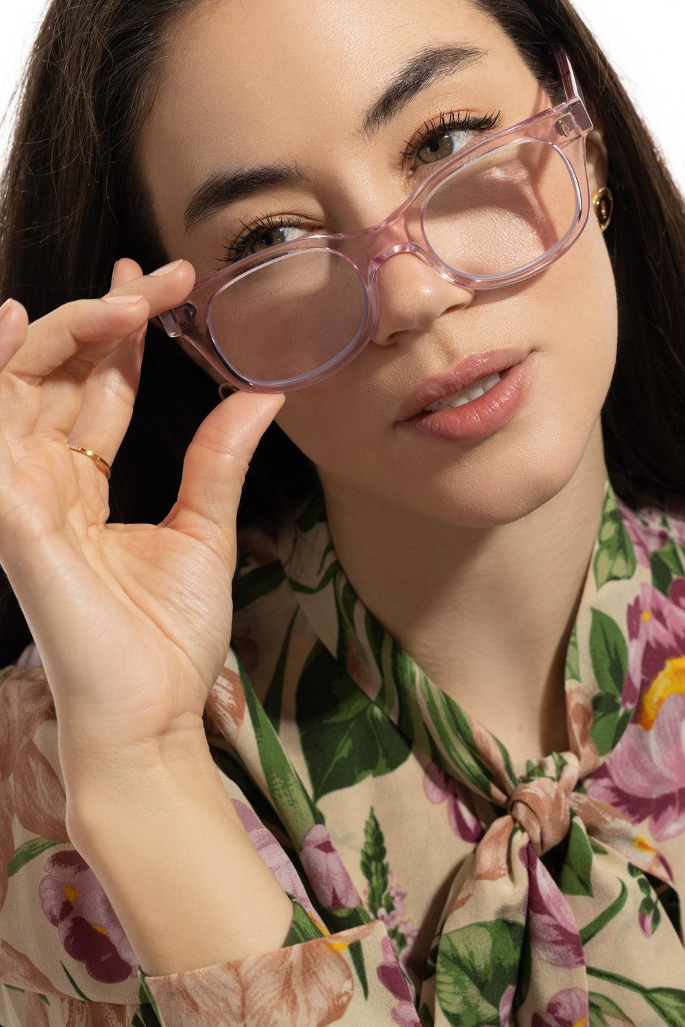 Bixby Compact Reading Glasses - Clear Pink-CLRPINK-0.00-ACCESSORIEEYEWEAR-CADDIS