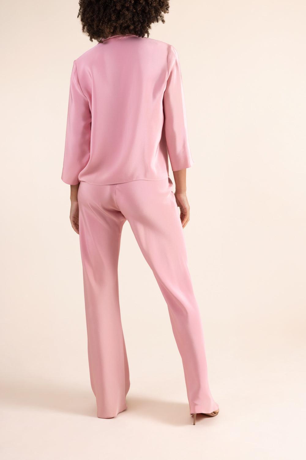 Bias Wide Leg Pant - Blossom-PINK-P-CLOTHINGPANTWIDE LEG-PETER COHEN