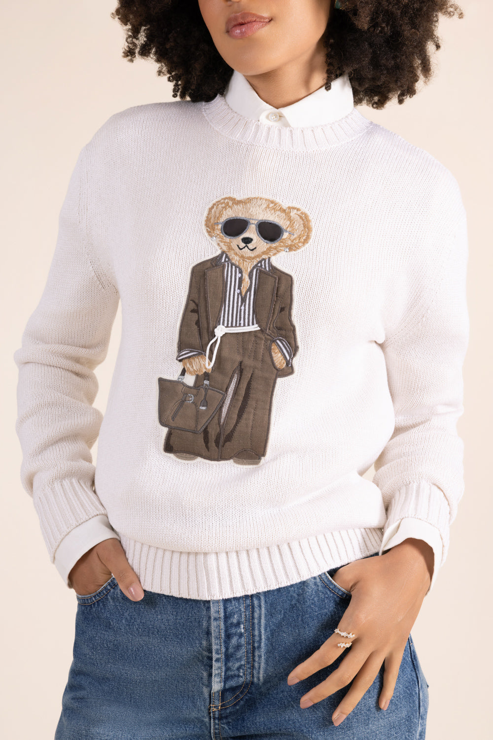 Summer Polo Bear Crewneck Sweater