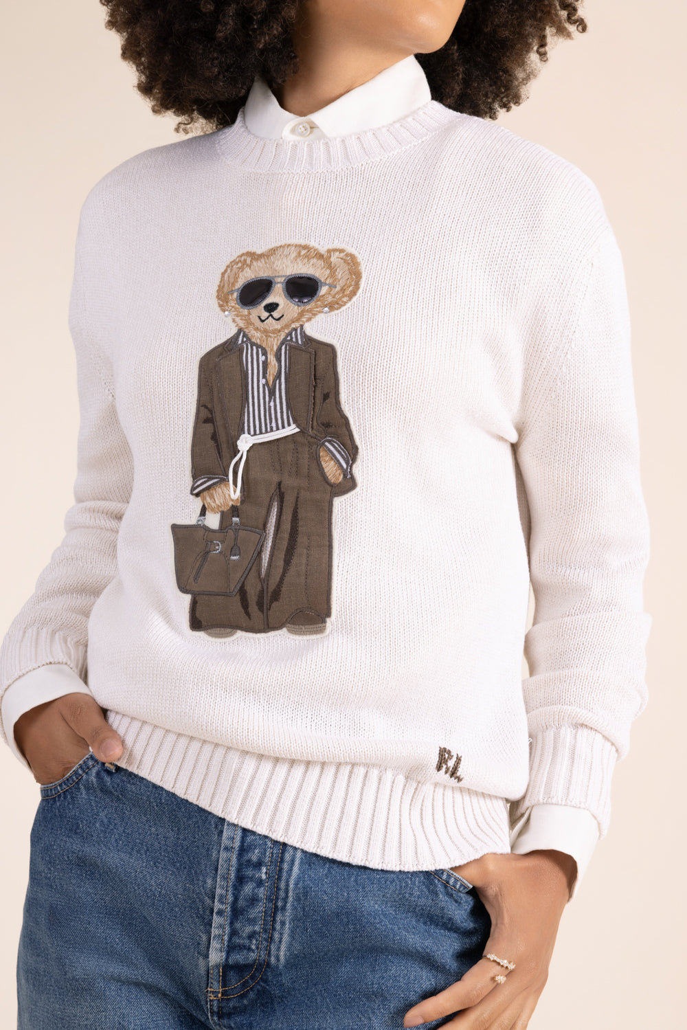 Summer Polo Bear Crewneck Sweater