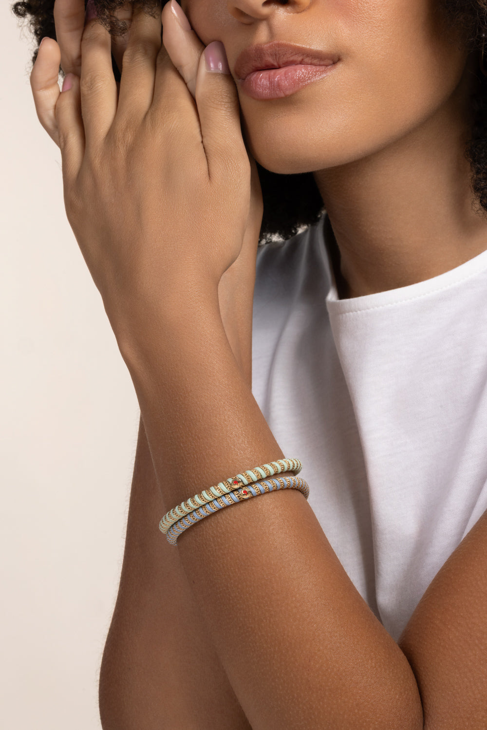 Light Blue Gio Stretch Bracelet