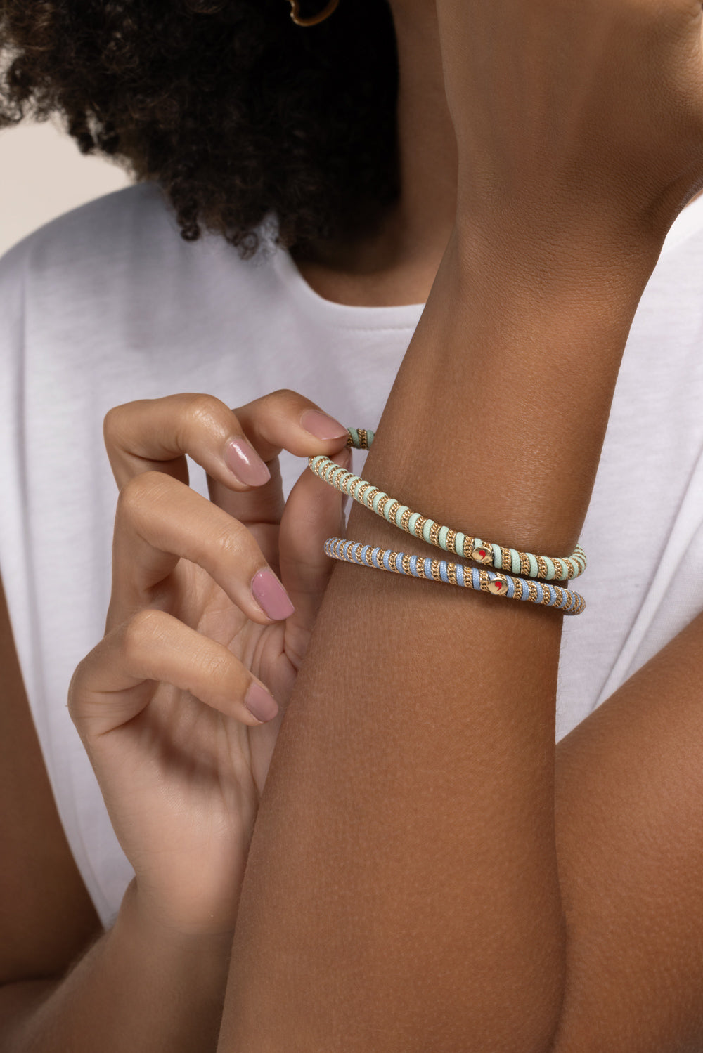 Light Blue Gio Stretch Bracelet