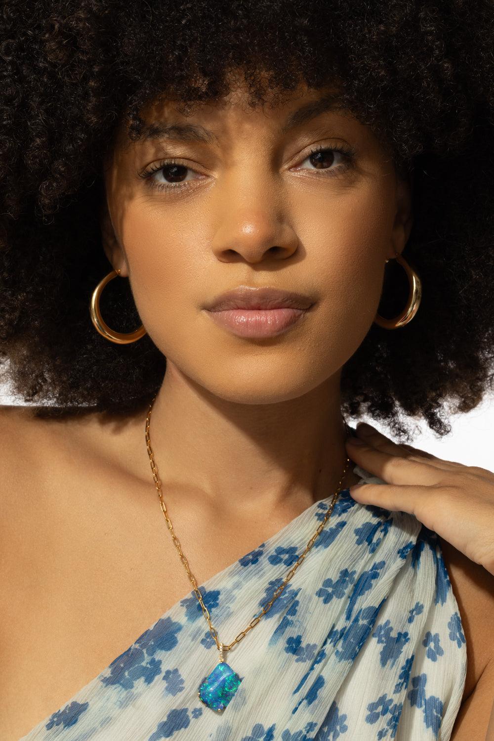 Round Hoop Earrings-YELLOW GOLD-JEWELRYFINE JEWELEARRING-LISA NIK