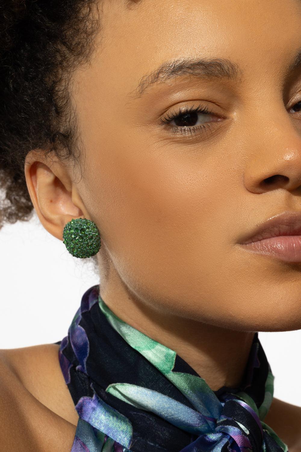 Green Titanium Tsavorite Earrings-TITANIUM-JEWELRYFINE JEWELEARRING-SABOO FINE JEWELS