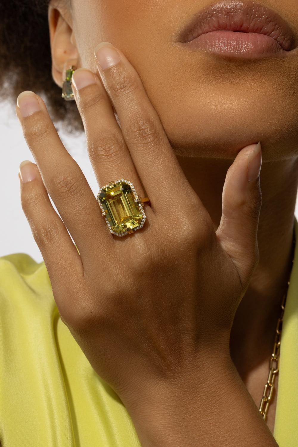 Lemon Quartz Gossip Ring-YELLOW GOLD-7-JEWELRYFINE JEWELRING-GOSHWARA