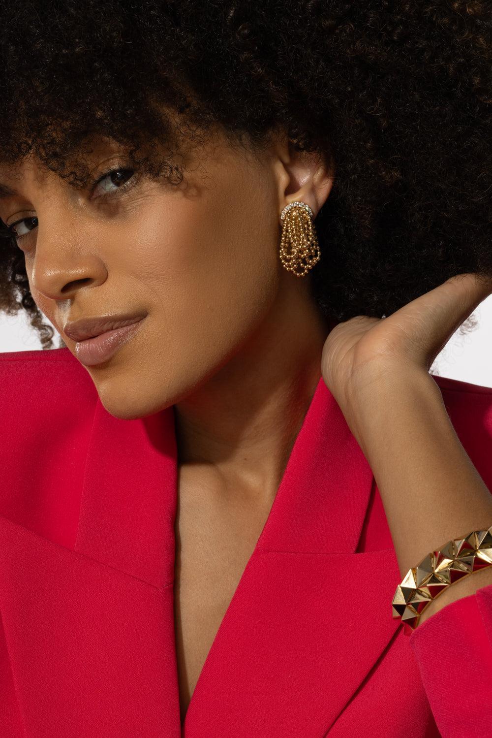 Diamond Goccia Earrings-YELLOW GOLD-JEWELRYFINE JEWELEARRING-ALETTO BROTHERS