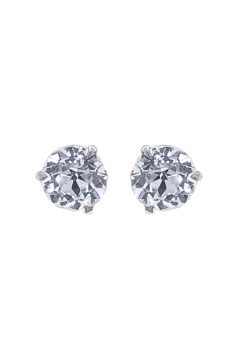 Lab-Grown Diamond Martini Prong Stud Earrings - 3ct - White Gold