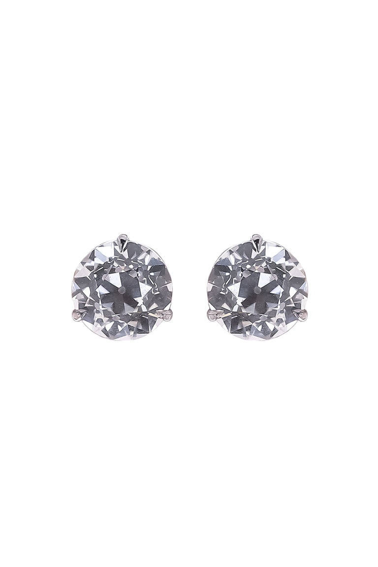 Lab-Grown Diamond Martini Prong Stud Earrings - 6ct - White Gold
