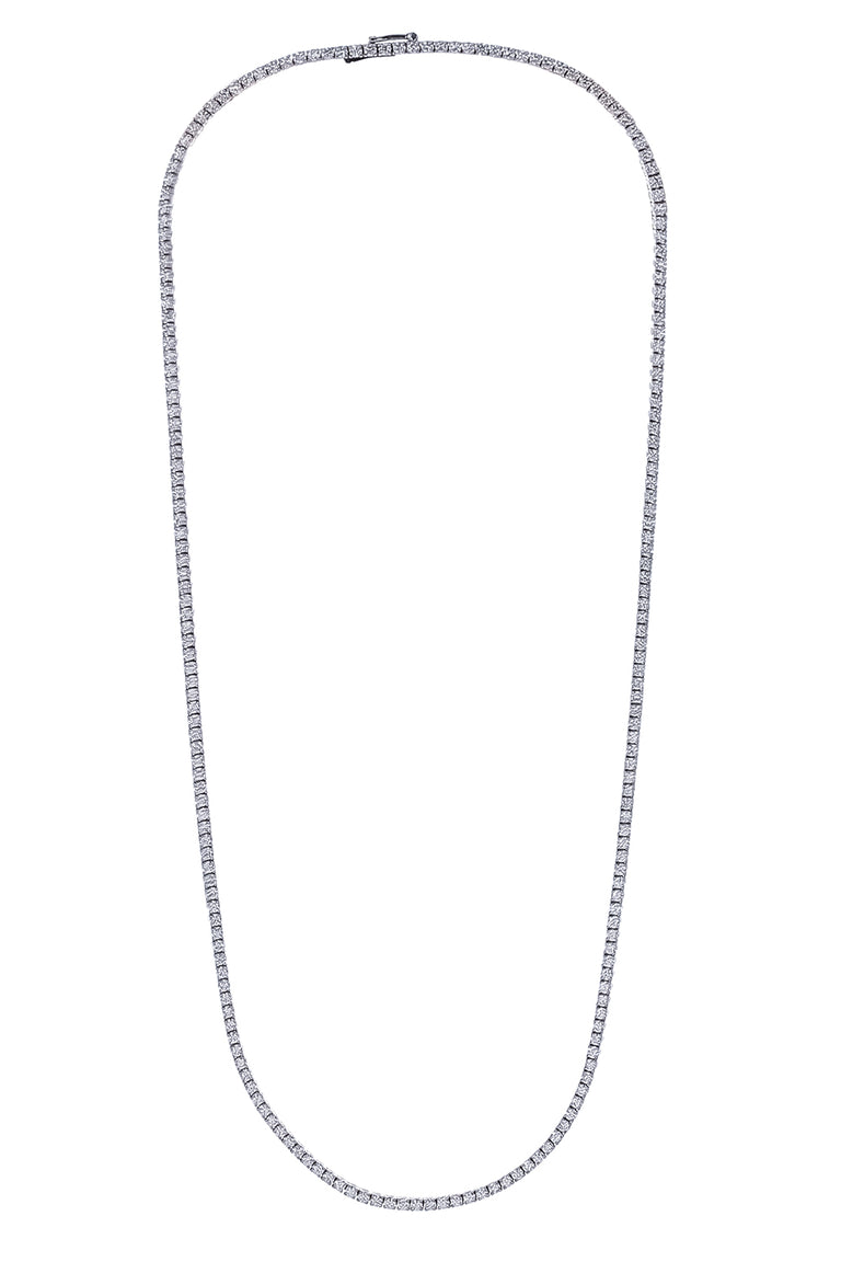 Lab-Grown Diamond Tennis Necklace - 6ct - White Gold