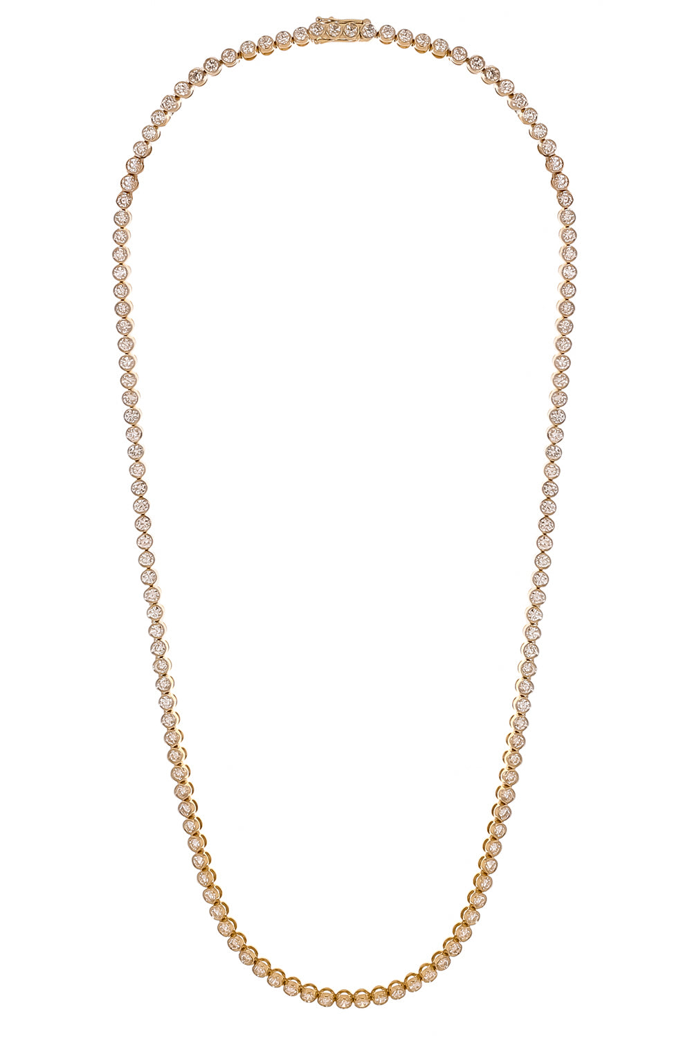 Lab Grown Diamond Bezel Necklace - 8ct - Yellow Gold
