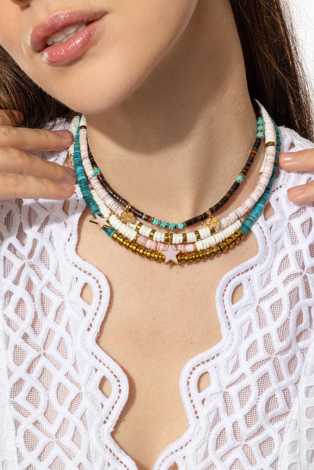 Turquoise Iris Prima Necklace-BLUE-JEWELRYBOUTIQUENECKLACE O-HIJAS DE PUKA