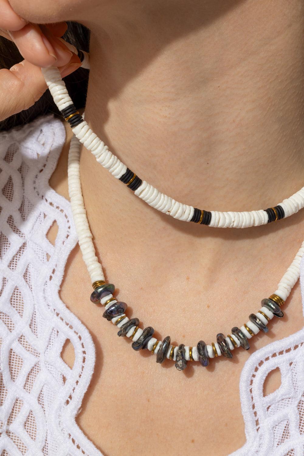 Bianca Shell Pearl Necklace-WHITE-JEWELRYBOUTIQUENECKLACE O-HIJAS DE PUKA
