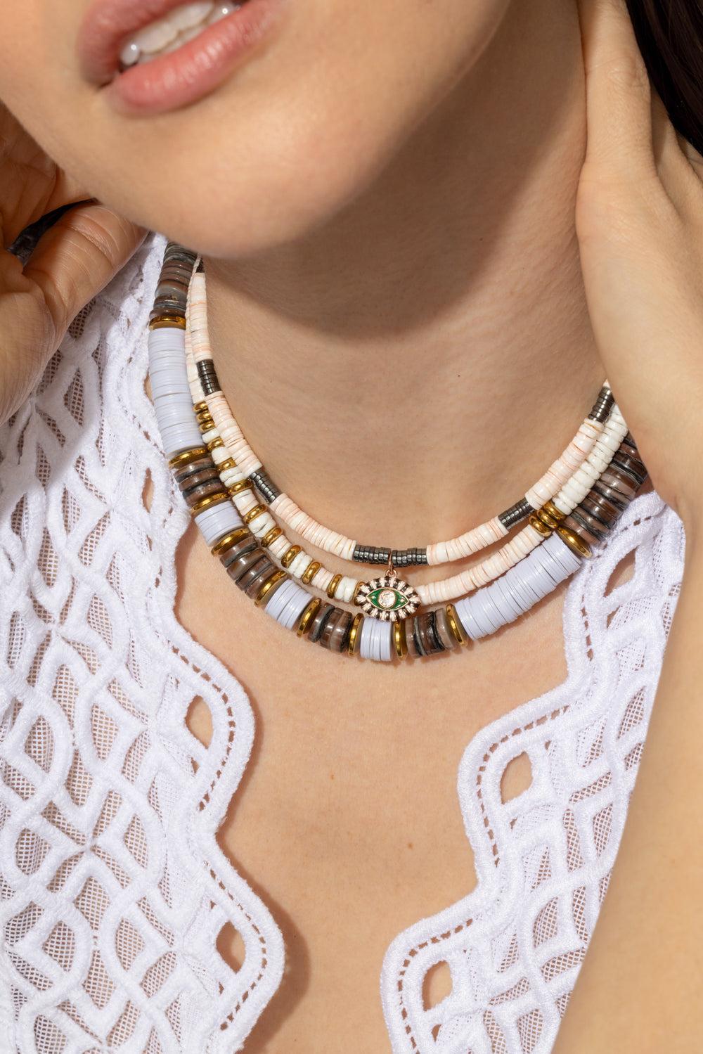 Blush Bianca Semplice Necklace-WHITE-JEWELRYBOUTIQUENECKLACE O-HIJAS DE PUKA