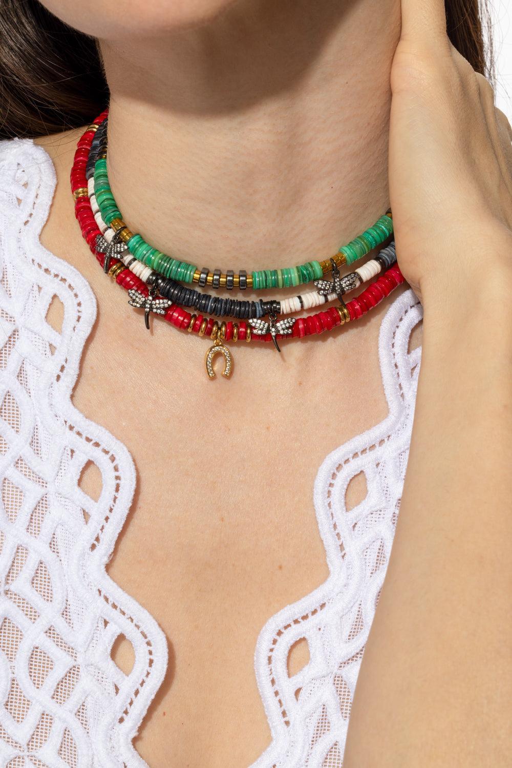 Green Iris Fireflies Necklace-GREEN-JEWELRYBOUTIQUENECKLACE O-HIJAS DE PUKA