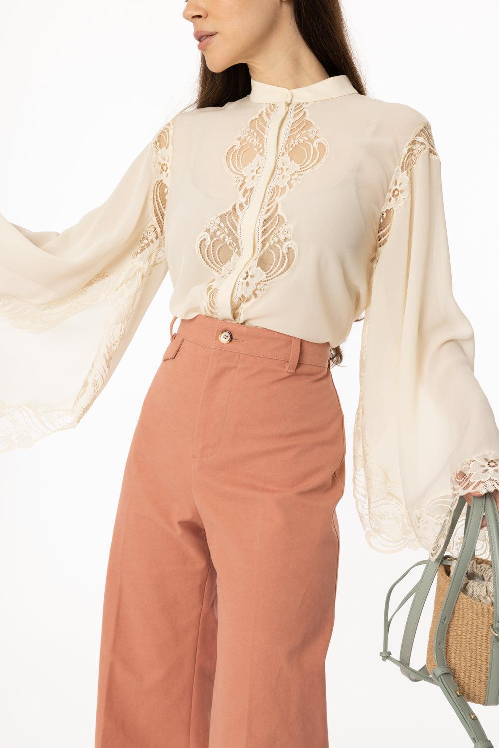 Fluid Blouse-PRSTNEWH-36-CLOTHINGTOPBLOUSE-CHLOÉ