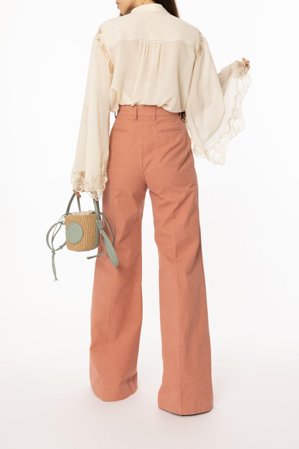 Wide Leg Flared Pants-WILDPINK-36-CLOTHINGPANTWIDE LEG-CHLOÉ