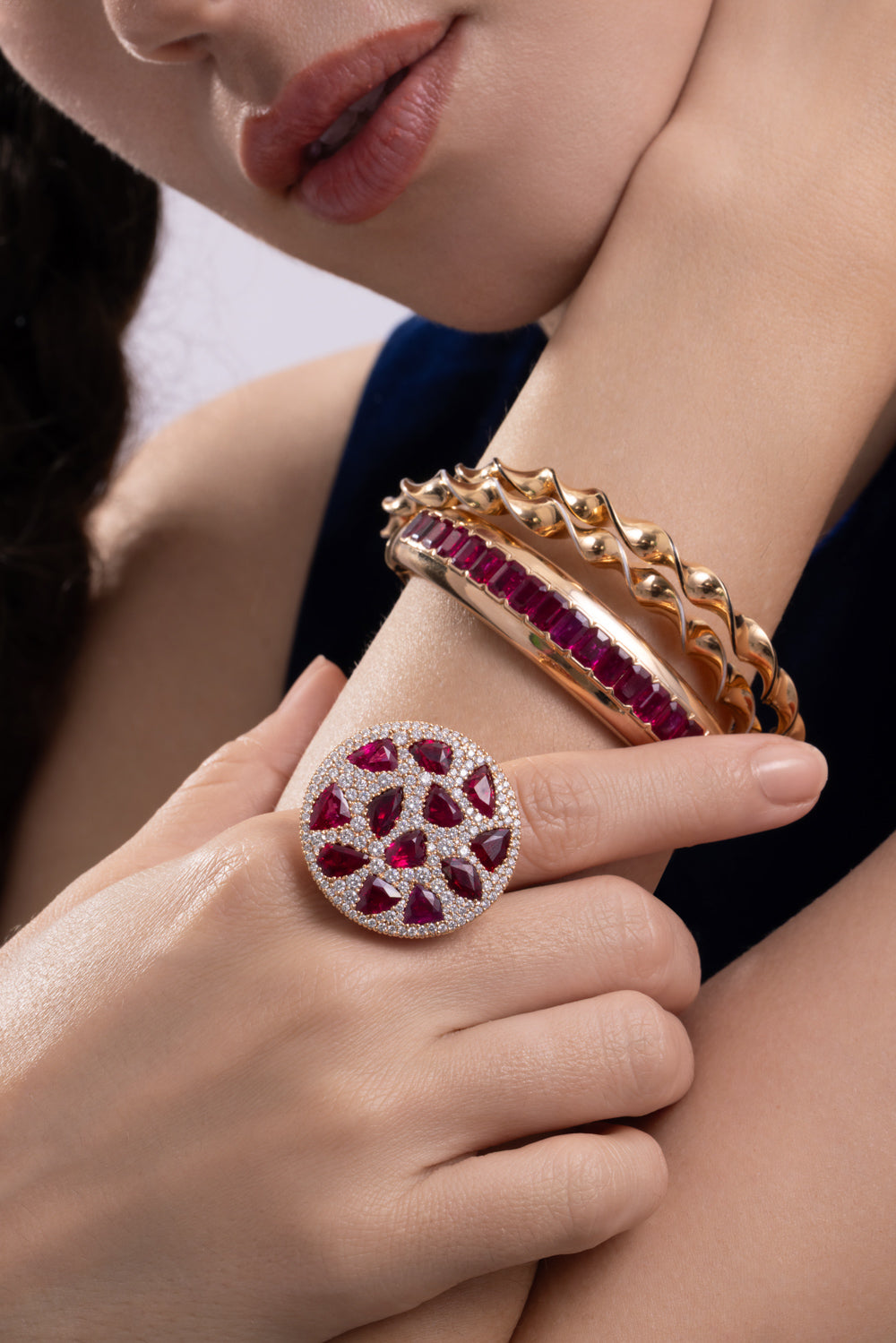 Ruby Bangle Bracelet
