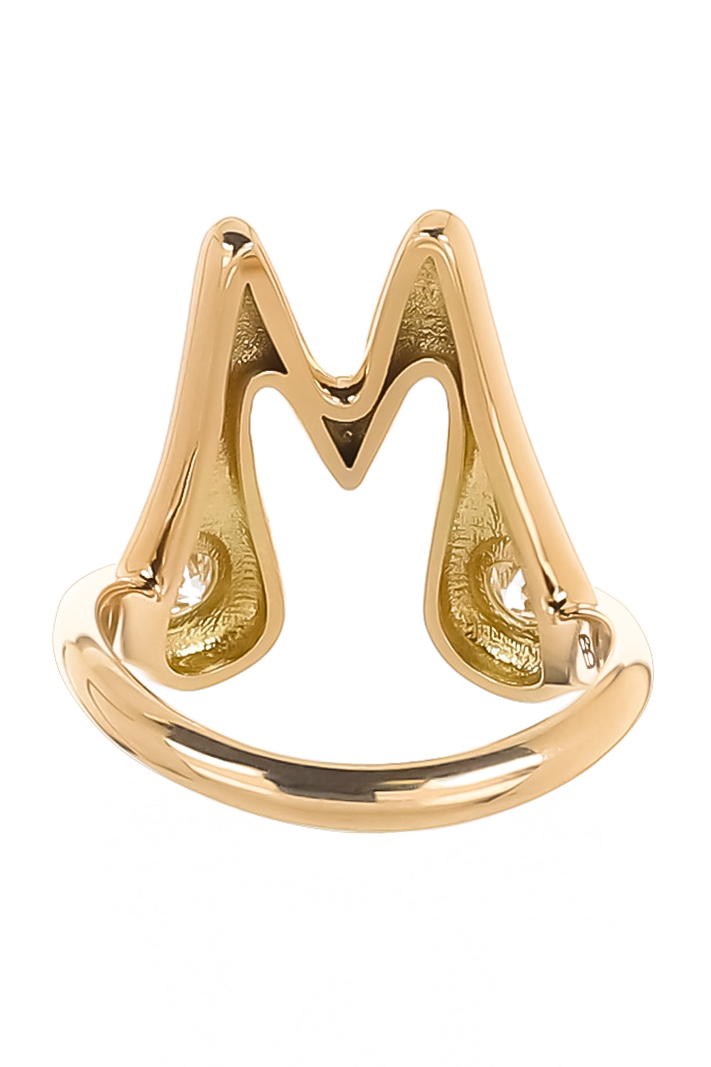 Diamond M Bubble Ring